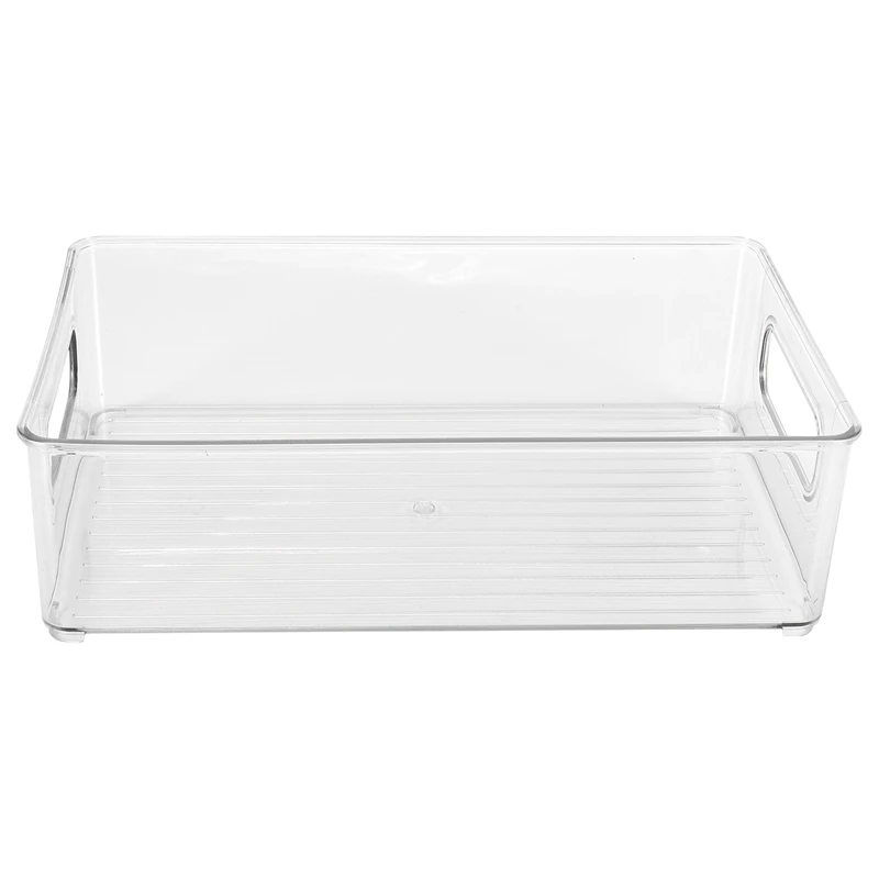 

6 PCS Refrigerator Organizer Bins,Vegetable Organizer With Handle Stackable Fridge Clear Cabinet Organizer For Kitchen