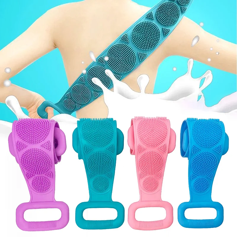 

Silicone Body Brush Cleansing Skin Brush Bath Towel Body Brush Bath Belt Massage Bath Exfoliating Skin Clean Shower Brushes
