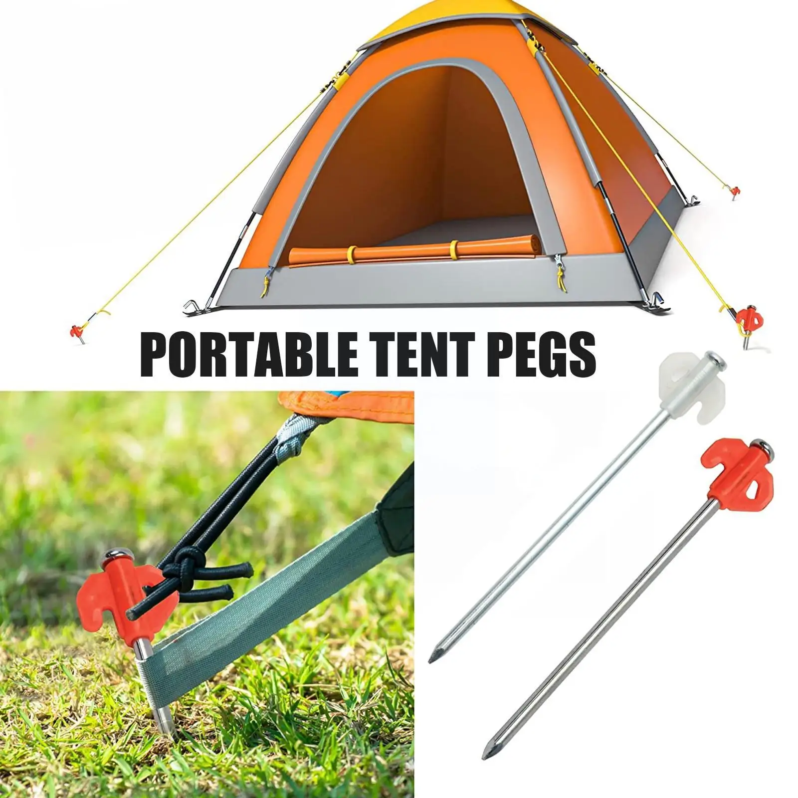 

Уличные колышки для палатки, сверхмощные светящиеся заземляющие винтовые колышки, светящиеся фиксированные колышки, колышки для тента, ули...