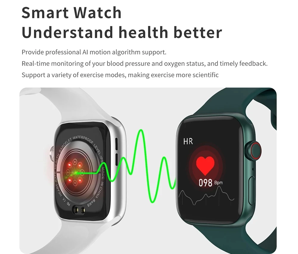 Smart Watch i8 Pro Max Sport Fitness Tracker Custom Dial Smartwatch Мужчины Женщины подарок Bluetooth вызов браслет