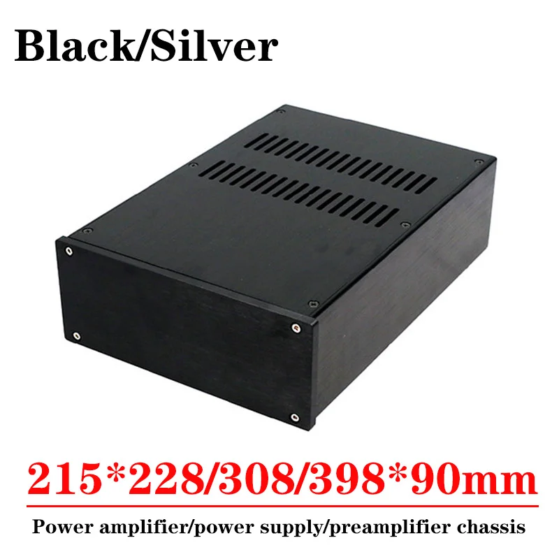 

215*228*90mm All Aluminum Power Amplifier Chassis Enclosure Power Box Preamplifier Shell Case Diy Audio Amplifier