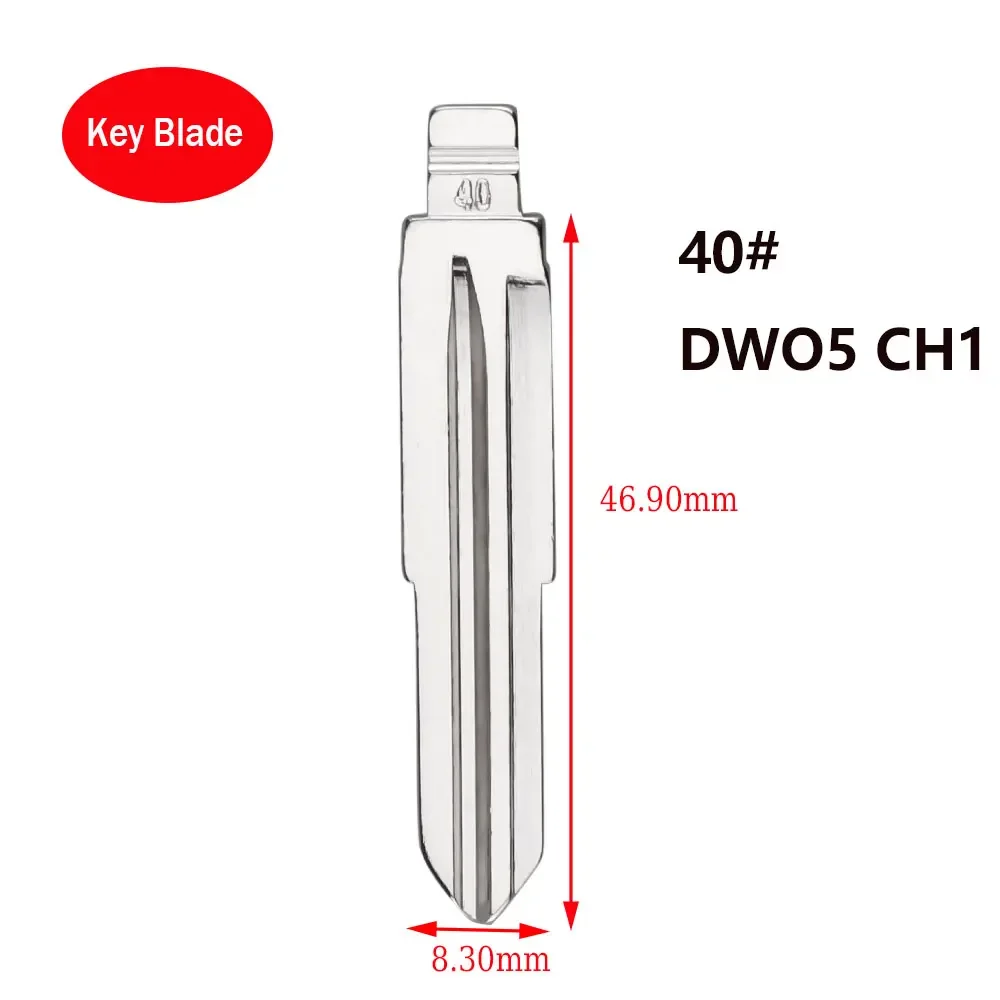 

10шт 40 # DWO5 CH1 KD Лезвие ключа левая сторона Металлическая необрезанная пустая откидная заготовка ключа для Chevrolet EPICA Buick Opel для KD Xhorse VVDI
