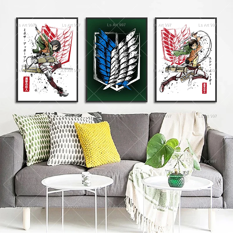 Японское аниме Наруто цельный постер для истребления демонов Картина на холсте с