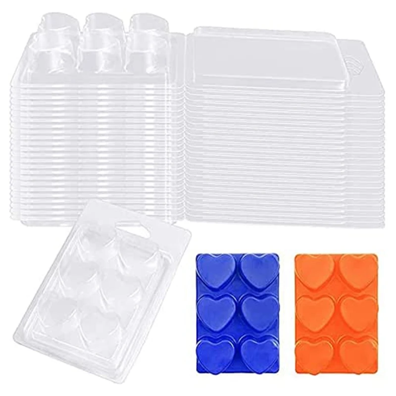 

Wax Melt Clamshells Molds,Wax Melt Clamshells Wax Melt Love Heart Tray Containers For Wickless Wax Melt Candles