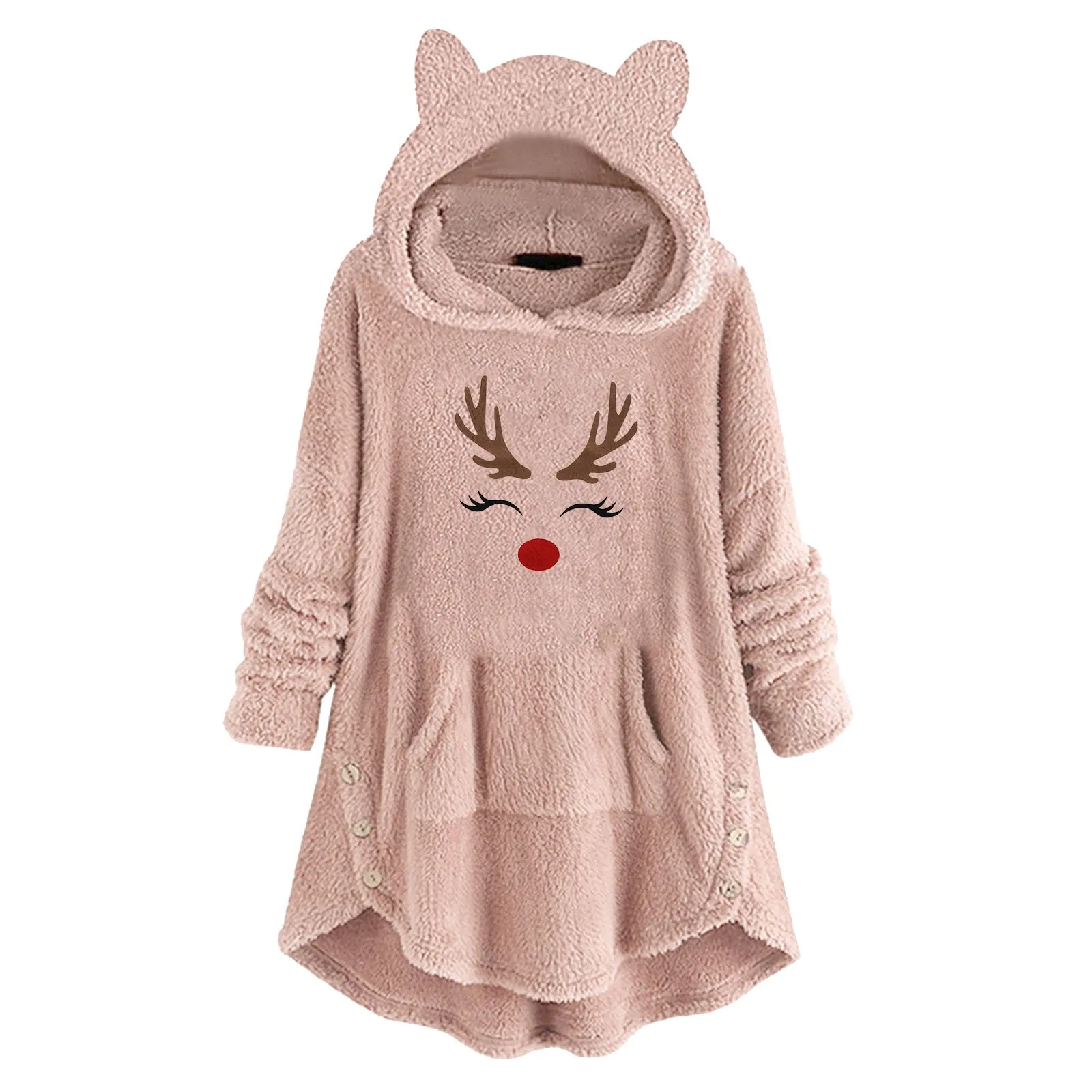 

Женский флисовый Топ с длинным рукавом и капюшоном