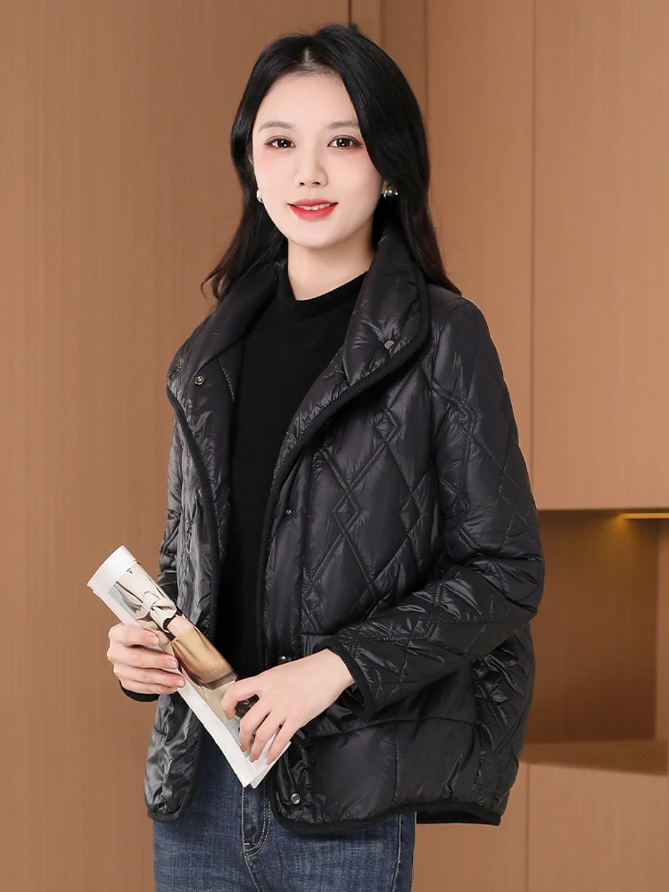Jiujiang Short Lightweight down Jacket Cotton-padded Clothes Women Autumn and Winter 2024 New Popular Small High-Grade Mom Co...