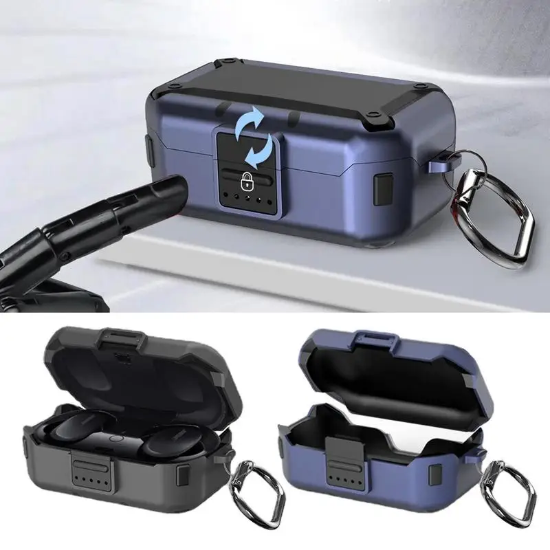 

Earphone Cover Case For Quiet Comfort Wireless Headphone Soft TPU Protective Shockproof Anti Drop Earbuds Shell Case With Hook