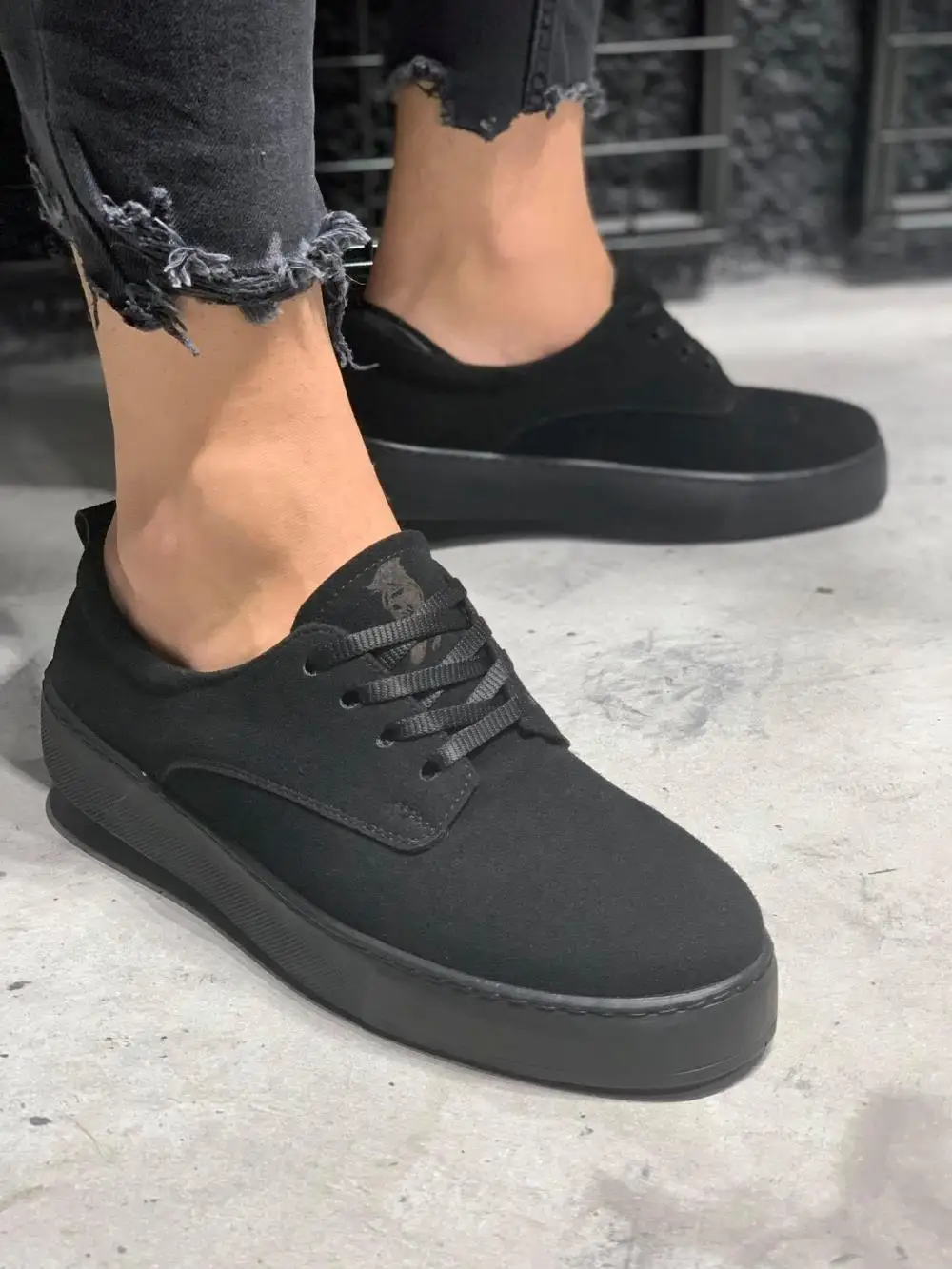 

KNACK Black Daily Shoes Van for Men 077 Suede Rubber Lace-up Fall & Spring Comfortable Casual Sport Footwear Sneaker Gel Venus Timberland Polo Fast and Free Shipping High Quality Fabric New Season Fashion Trendy 2021