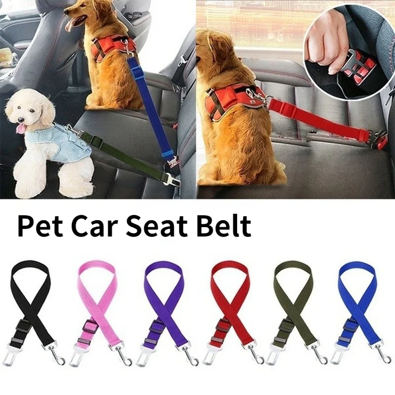 

Автомобильный ремень безопасности для домашних животных, выдвижной автомобильный ремень безопасности для собак, щенков, на поводке, на цеп...