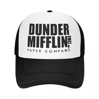 dunder mifflin paper company baseball cap women men adjustable adult the office tv show trucker hat summer hats snapback caps