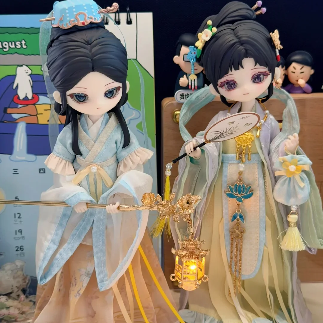 Фото Simontoys Liroro The Dream Of Red Mansion Series Традиционный китайский стиль 12-точечная BJD фигурка из слепой коробки с подвижными суставами, аниме-фигурка №1
