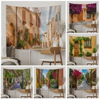 street architecture scenery hanging bohemian tapestry hanging tarot hippie wall rugs dorm cheap hippie wall hanging