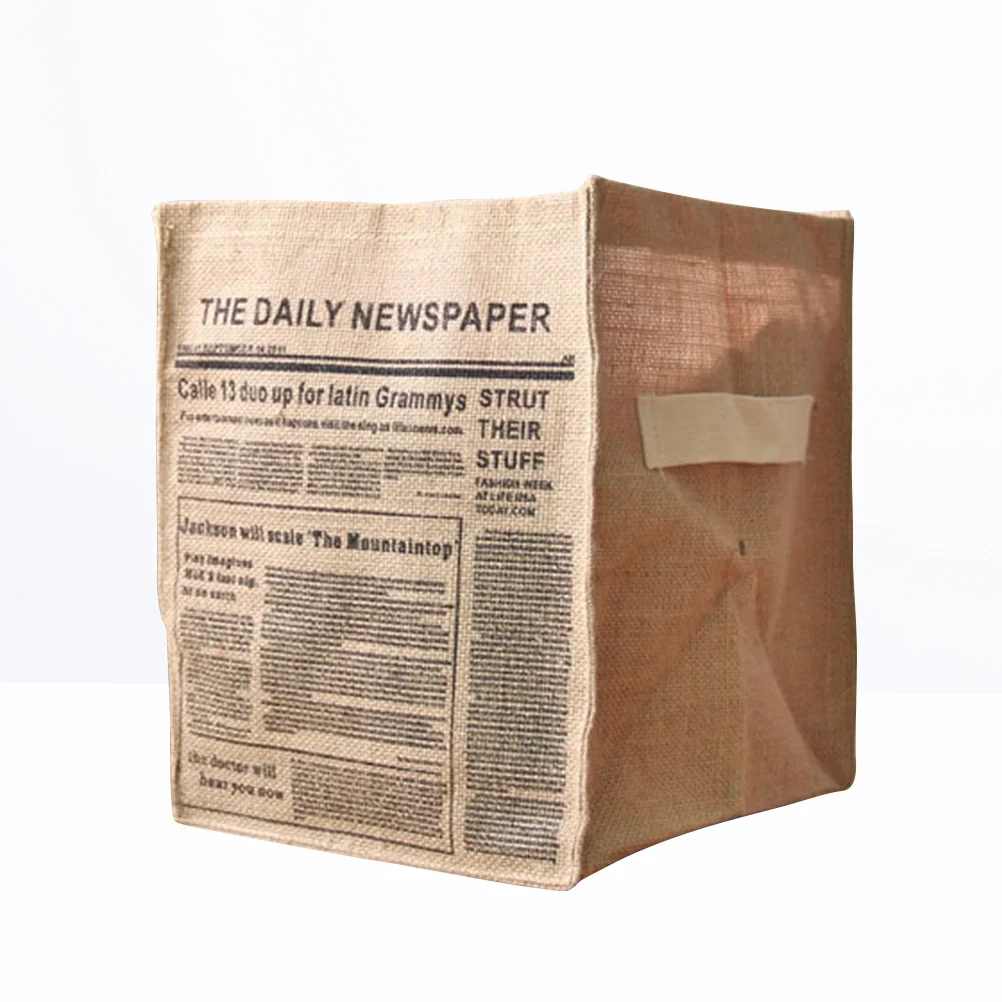 

1 pc Storage Box Jute Household Supplies Sundries Organizer Laundry for Dorm Home Hotel