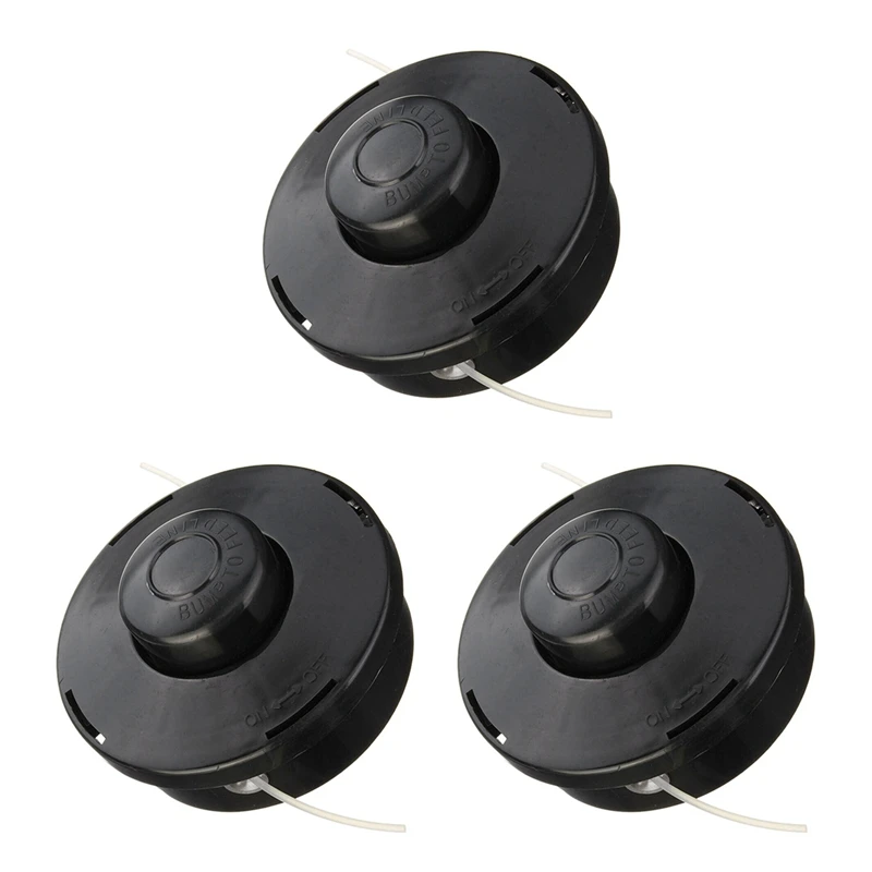 

3X Replacement Petrol Trimmer Head Strimmer Bump Feed Line Spool Brush Cutter Grass