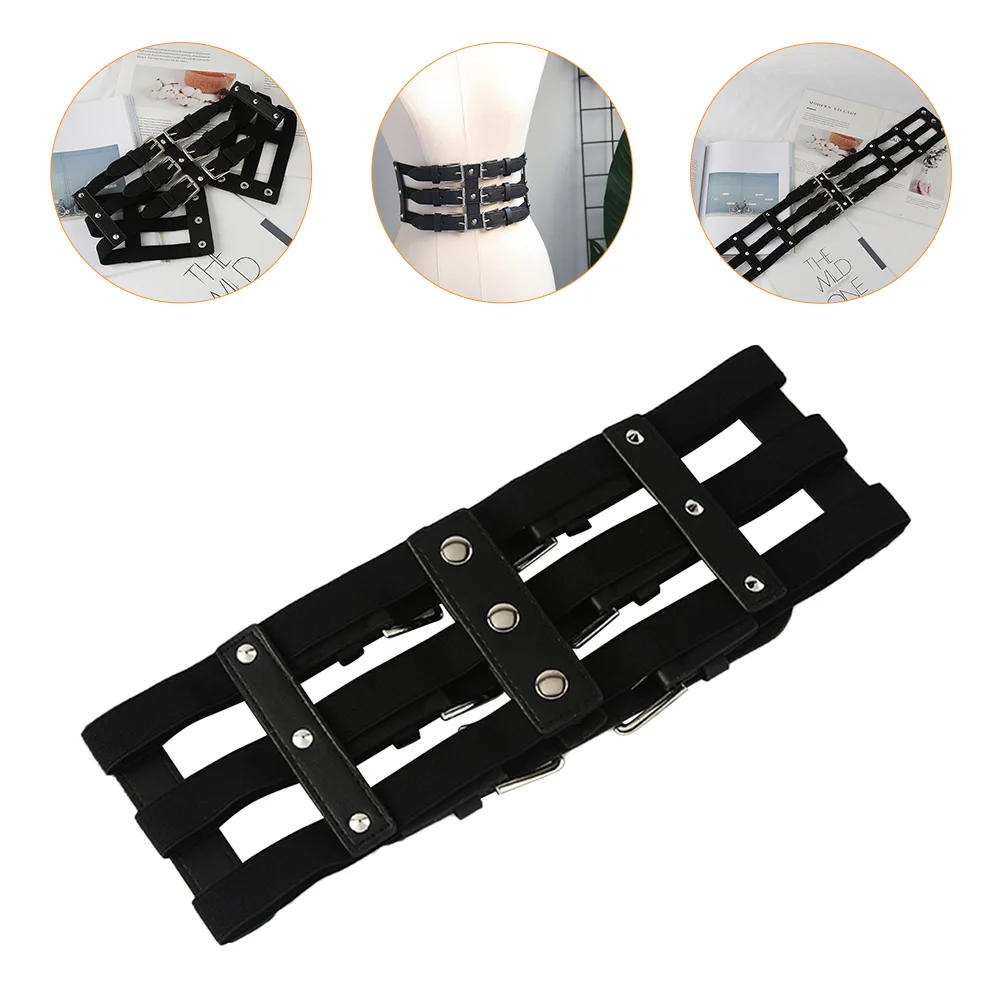 

Пояс универсальный из искусственной кожи, черный корсет для девушек, топ, подчеркивающий индивидуальность Бралетт