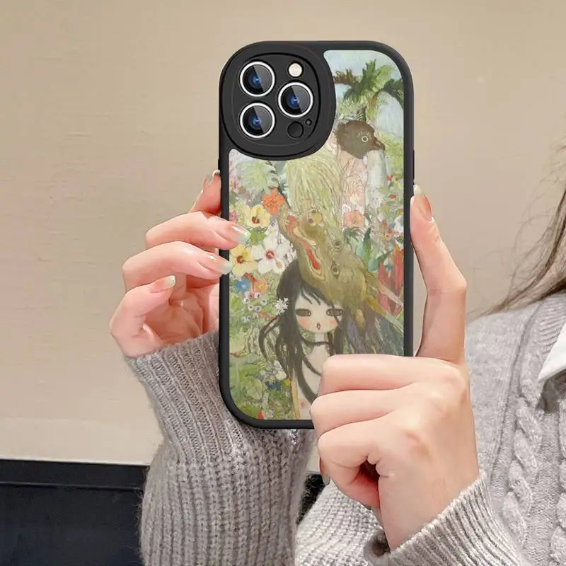 Aya Takano Phone Case Hard Leather For iPhone 14 13 12 Mini 11 14 Pro Max Xs X Xr 7 8 Plus