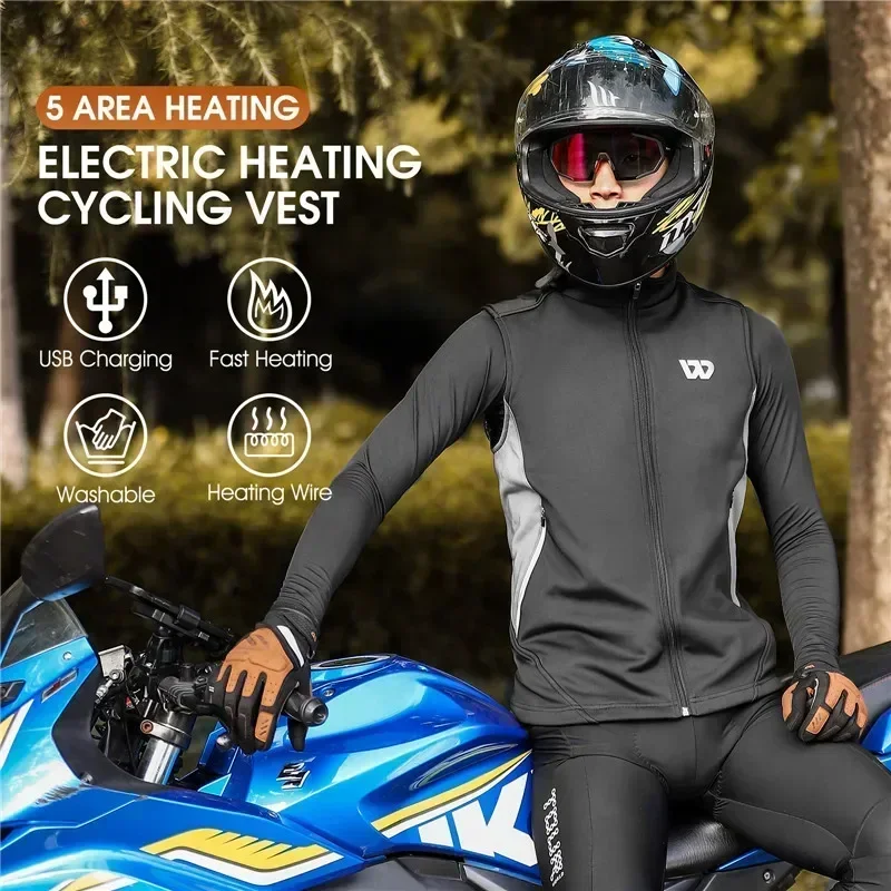 Зимний жилет с подогревом WEST BIKING для мужчин и женщин спортивная одежда куртка