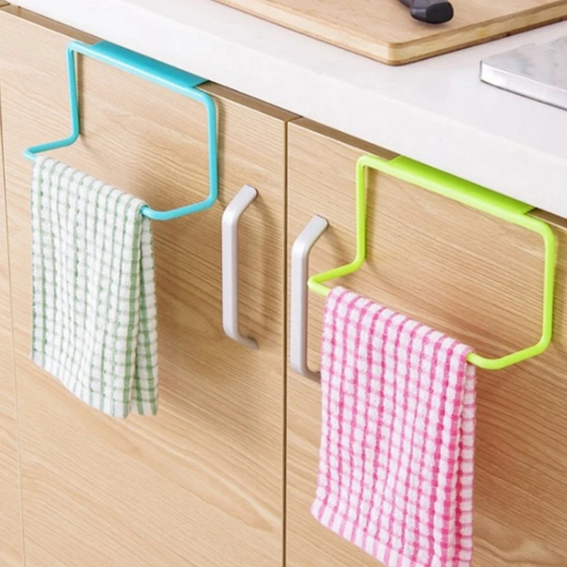 

Over Door Tea Towel Holder Rack Kitchen Cupboard Bar Hook Bathroom Cloth Hanger Hanger Cabinet Wash Cloth Hook Shelf Storage