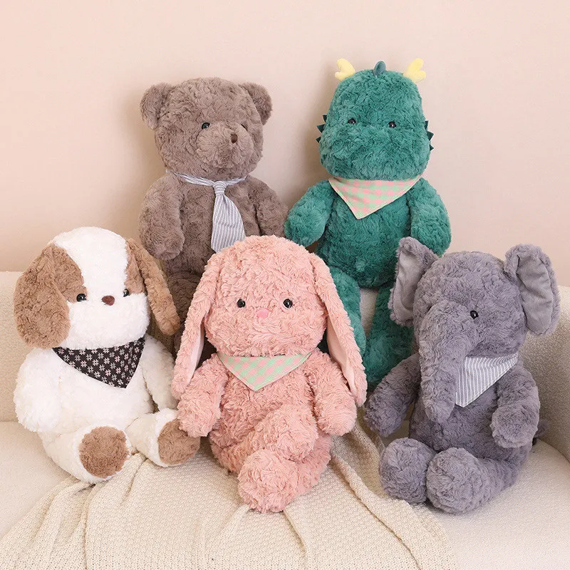 

60cm Stuffed Animals Soothe Plush Doll Kawaii Dog Rabbit Bear Dinosaur Elephant Soft Pillow Children Sleep Hold Accompany Toys