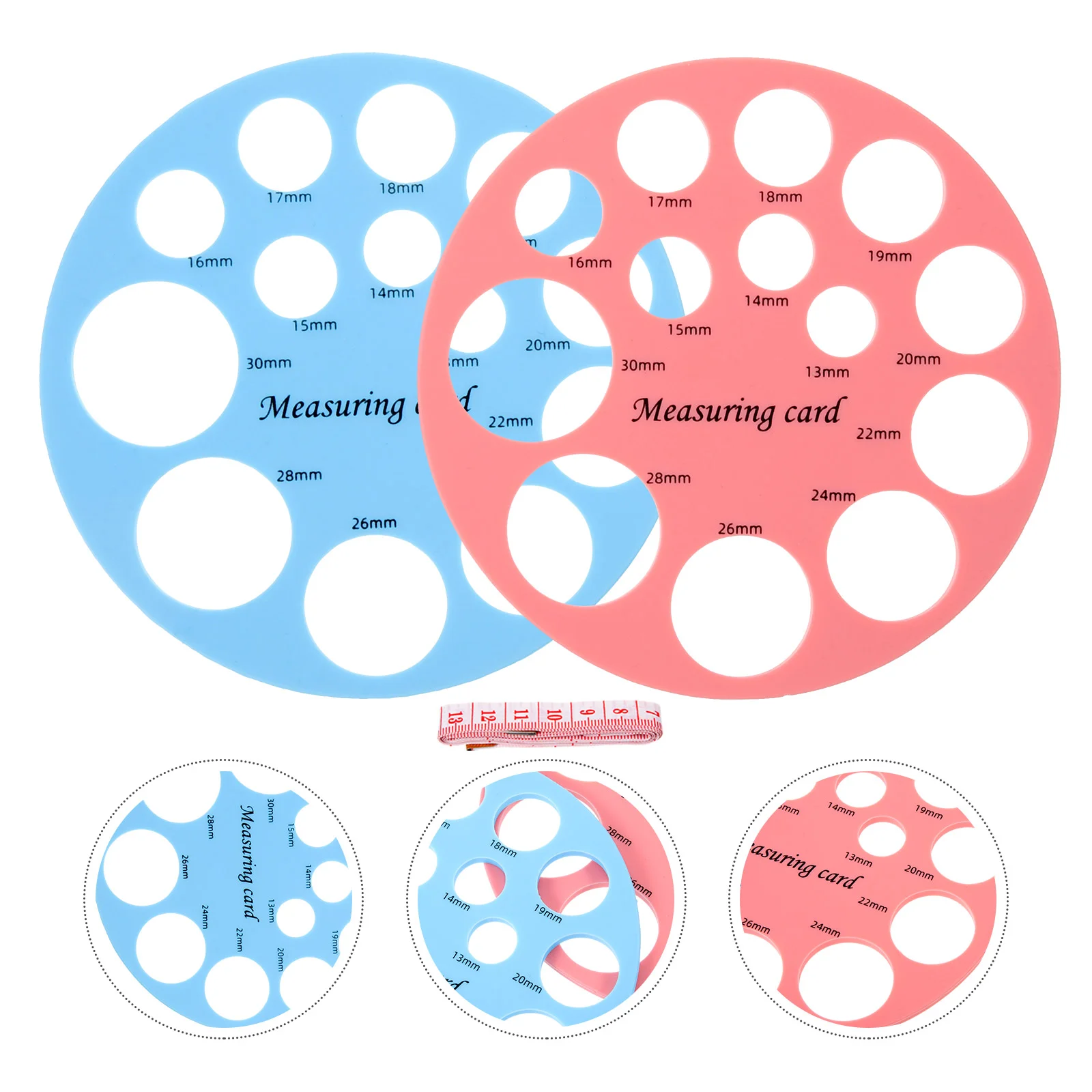 

2 Pcs Flange Measuring Tool Breast Silicone Ruler Measurement Card Flanges Sizing Silica Gel Baby Size