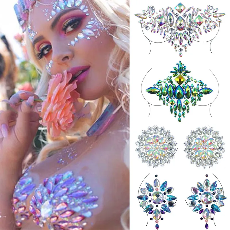 

Эротические хрустальные наклейки Стразы для груди, резиновые татуировки, тату-наклейки Стразы для музыкального фестиваля, украшения для ка...