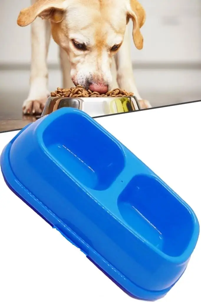 

Cat-dog food and water container with 2 compartments