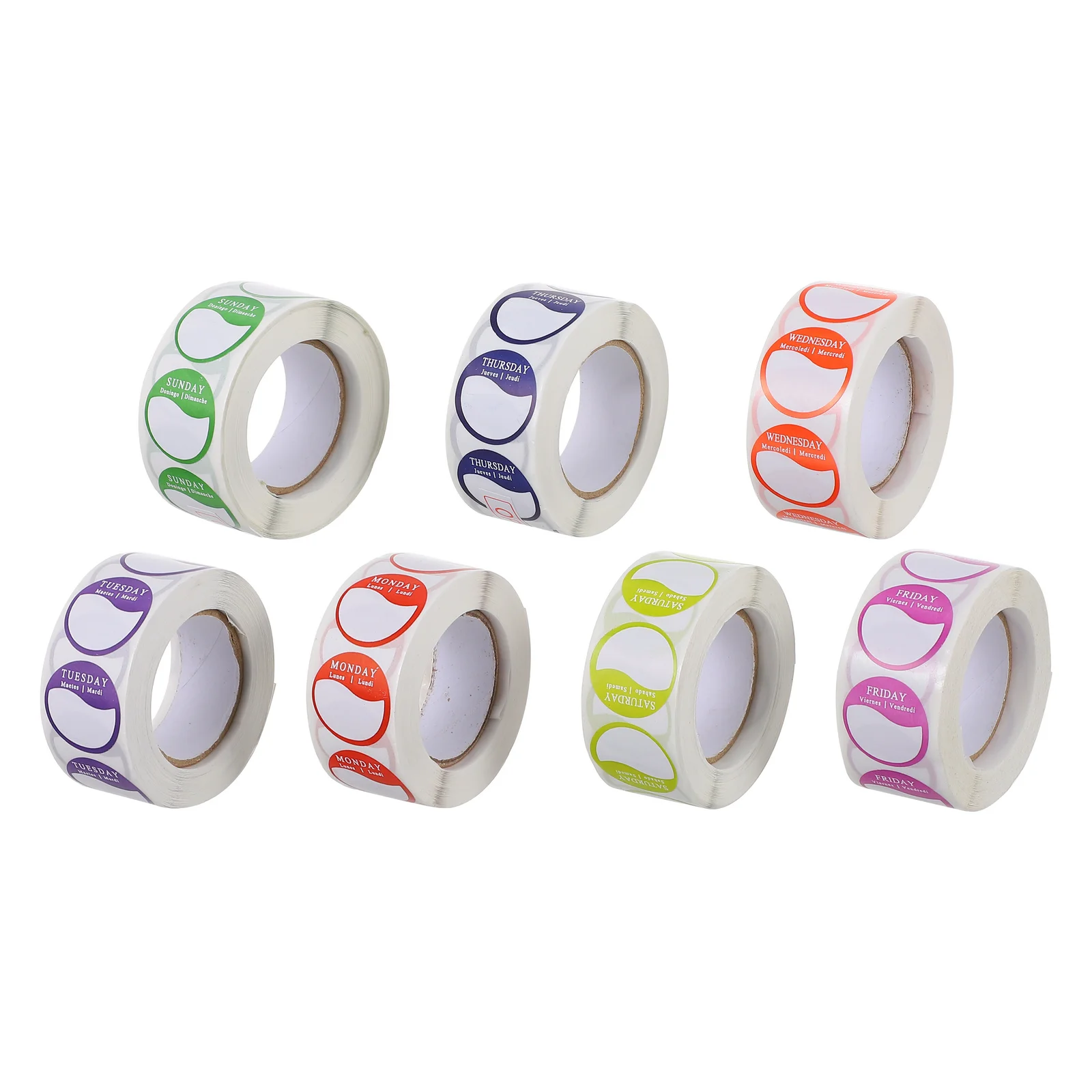 7-рулонные клейкие наклейки на день еды и ресторана этикетки для управления