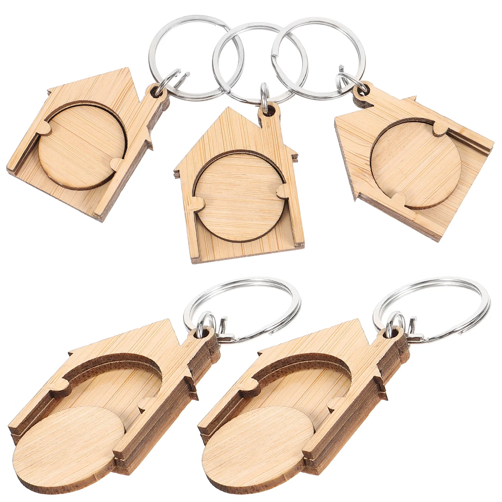 

5 Pcs Trolley Tokens Key Holder Hanging Keyring Go Cart Supermarket Supplies Shopping Coin Remover Keychain Pendant