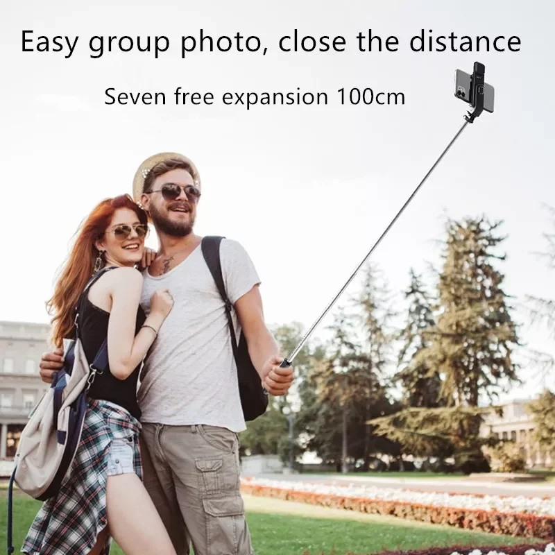 

Wireless Bluetooth Handheld Gimbal Stabilizer For Smartphone Selfie Stick Tripod With Fill Light Mobilephone Holder IOS Android