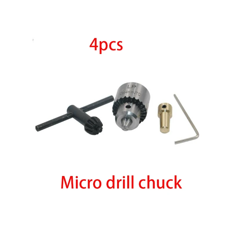 

Micro Drill Chucks Motor Jaw Clamping 0.3-4mm Cone Mounted Spindle with for KEY 3.17mm Brass Mini Electric Shaft