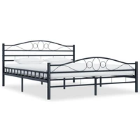 bed frame metal bed bedroom furniture black 160x200 cm