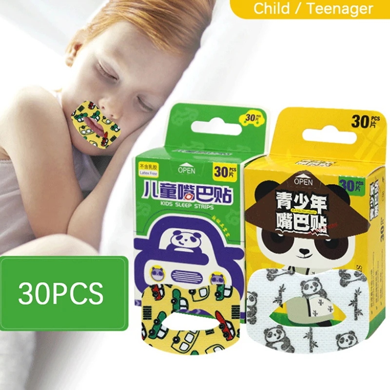 

30Pcs Anti-Snoring Stickers For Children Adult Night Sleep Lip Nose Breathing Improving Patch Mouth Correction Sticker Tape