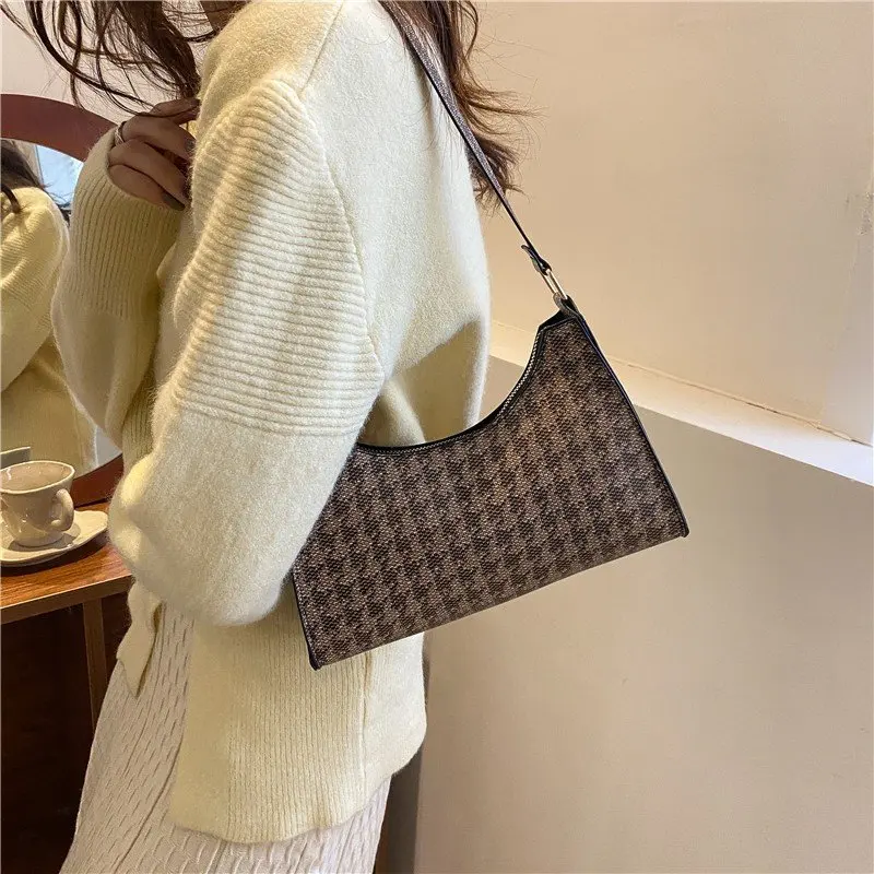 

Fashion womens luxury simple PU leather handbag underarm shoulder bag female diary design handbag