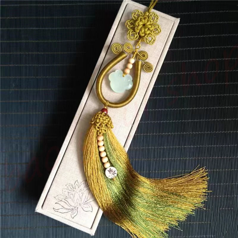 Подвеска для автомобиля в китайском стиле из глянцевого нефрита подвеска салона