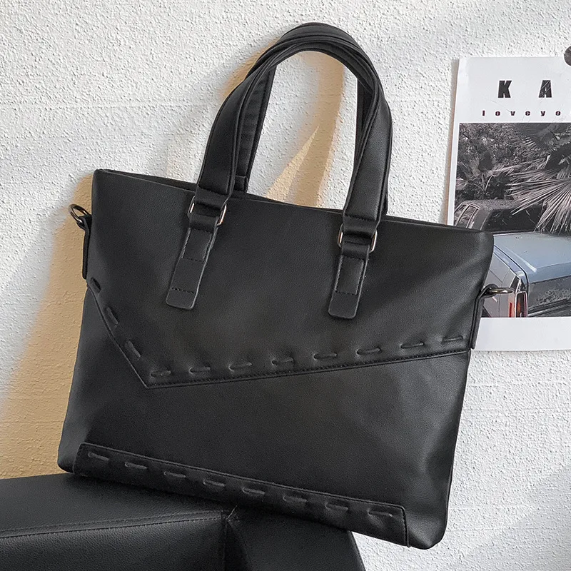 Hand Bag Shoulder Bag Bags for Men Handbag Soft Leather Messenger Bag Mens Computer Bag with Shoulder  Fashion Bags File Package