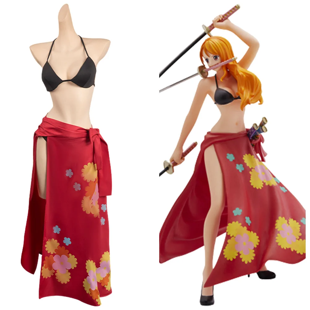

Костюм для косплея нами из аниме One Piece, купальник, платье для Хэллоуина, карнавала, яркая Маскировка, одежда для женщин и девушек