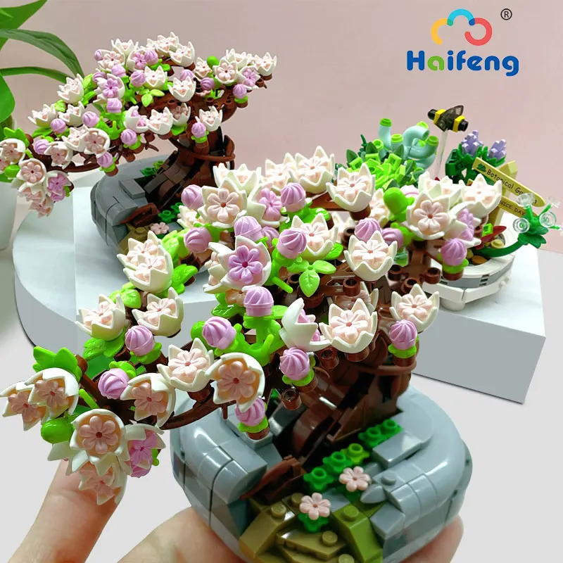

LOZ Bonsai Block Brick Cherry Bouquet Flower Toy City Technical Constructor Flower Block Family For Girl Gift Home Decoration