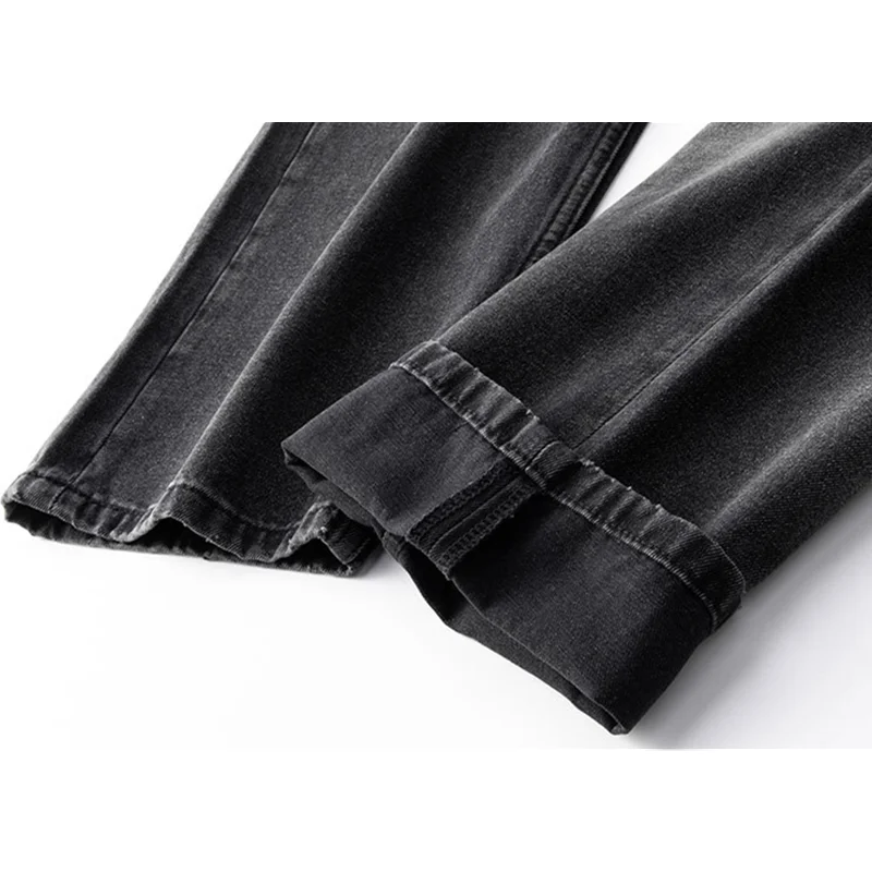 Streetwear Men 2022 New Pattern Vintage Recreational Black Pants Mopping The Floor Straight Cylinder Loose Jeans Autumn Female
