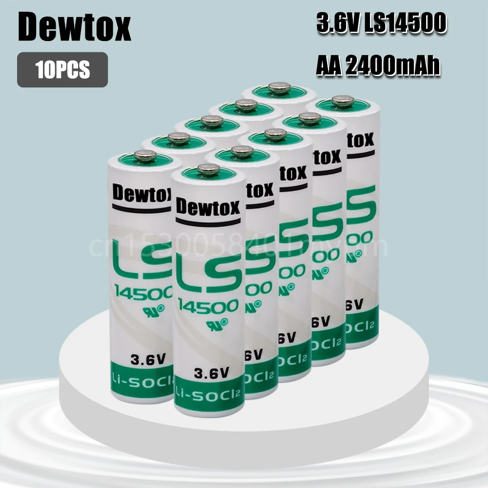 

10 шт., литиевая батарея для Dewtox LS 14500 LS14500 AA 3,6 V