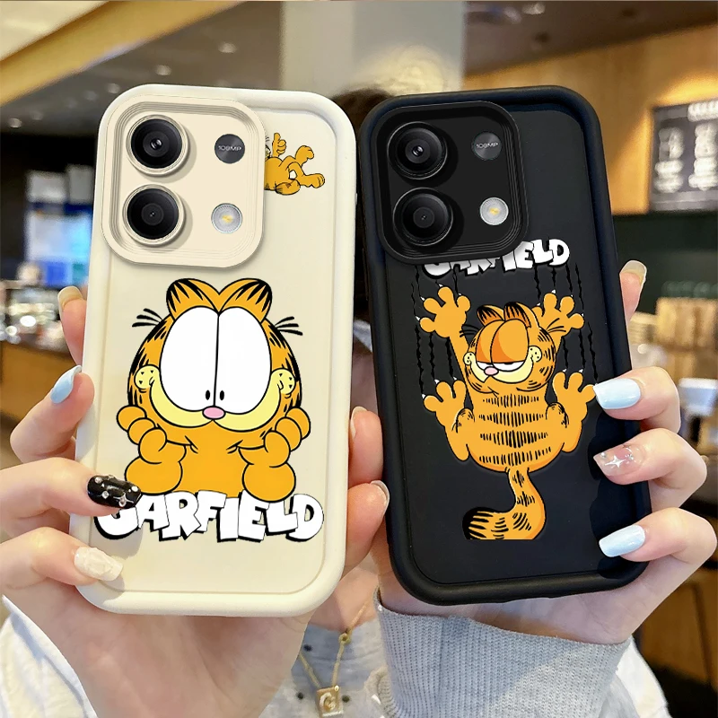 Чехол для телефона Fun Cartoon G-Garfields Redmi Note 13 12 Pro Plus 11 10 9 14C 12C 10C 9C A3 A2 A1 противоударный