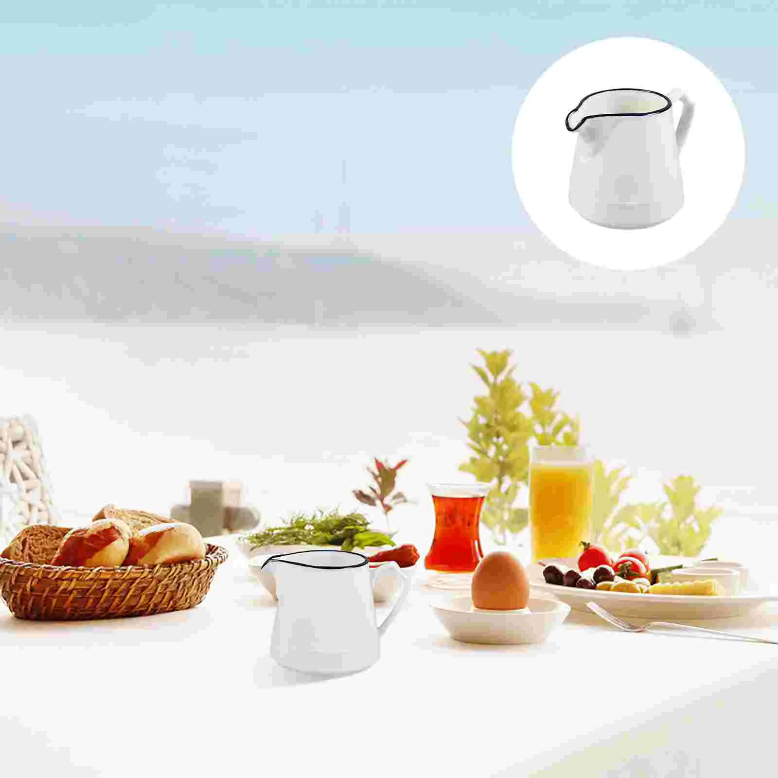 

Pitcher Creamer Jugcoffee Ceramic Mini Small Honey Jugs Sauce Syrup Cup Ceramics Dispenser Container Serving