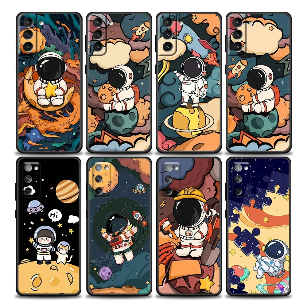 

Funda Phone Case for Samsung Galaxy S22 S8 S9 S10 Lite S10e S21 S20 FE Plus Ultra 4G 5G Case Coque Tidal Current Space Astronaut