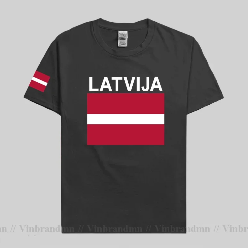 Латвия сегменти Мужская футболка Классические трикотажные изделия Футболка