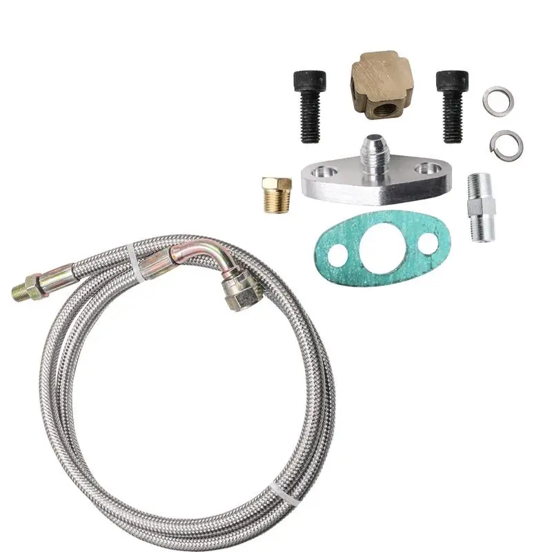 

Universal Turbo Oil Feed Line Turbo Oil Supply Line Kit Oil Return Line Oil Drain Line Kit T3 T4 T70 0 1 Turbo Oil Supply Line