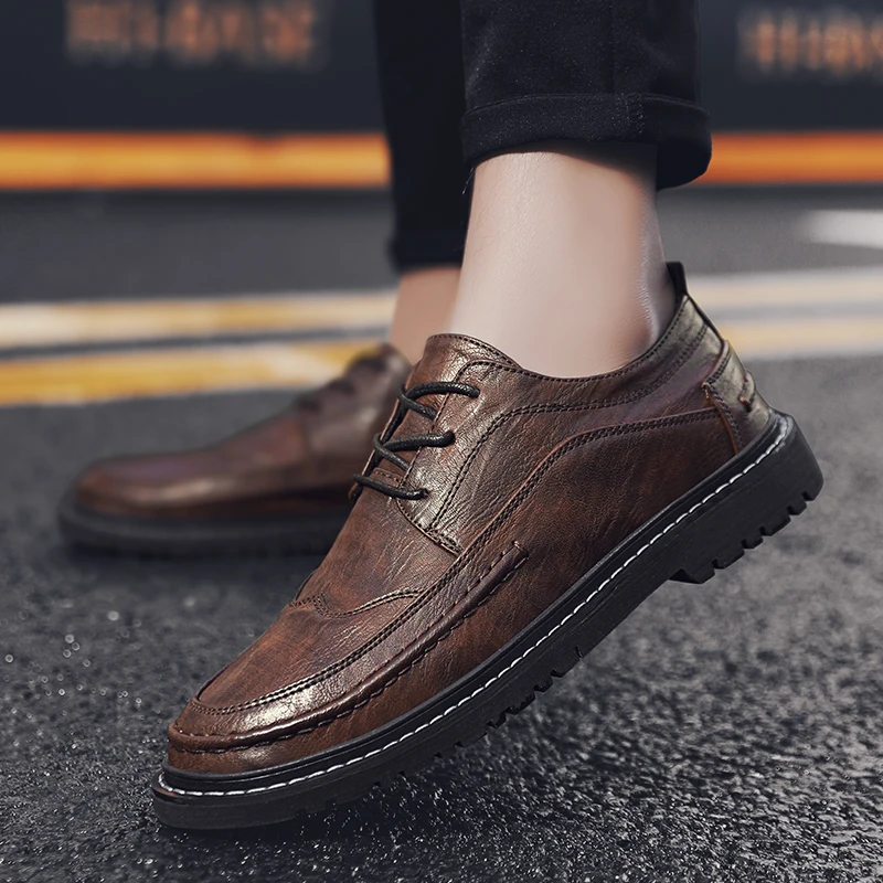 

Leather Oxford casual Shoes Hard-Wearing Business Men's Casual Shoes Luxury British Man Flats Social Shoe S13630-S13635 Dn