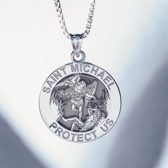 

Mens Jewellery Fashion Handmade Archangel Choker Necklace Guardian Amulet Jewelry Vintage Hip Hop Men's Jewelry Anniversary Gift
