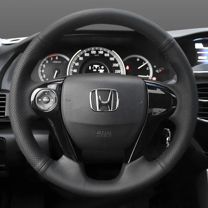 

For Honda CR-V Civic xrv Vrzel Accord Jade City Fit Avancier Envix Greiz Berze Leather Hand Stitched Steering Wheel Cover