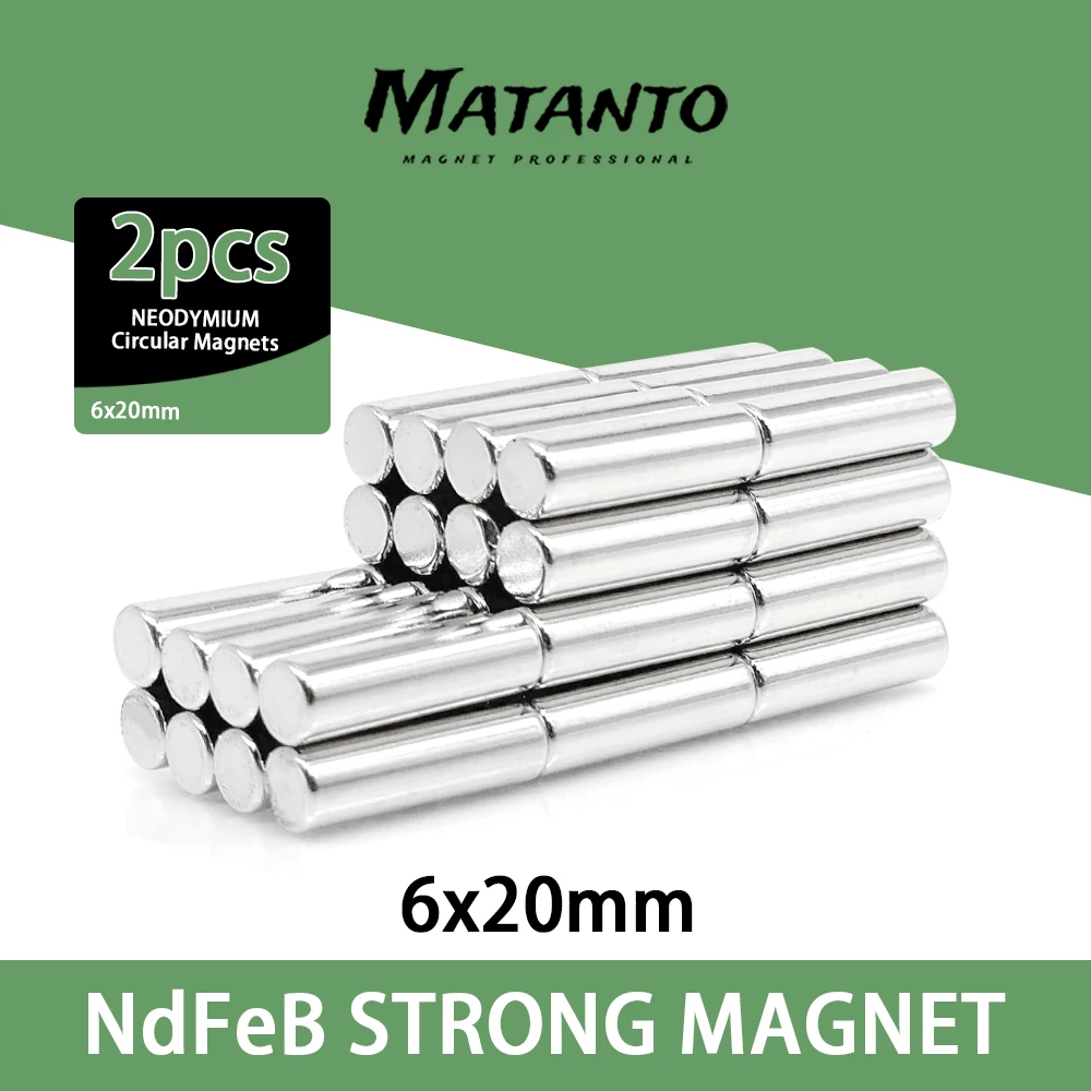 

6x20mm Permanent Round Magnet 2/10/20/50pcs Neodymium Magnets Dia 6mm Super Strong Power Circular Magnetic Magnet Sheet