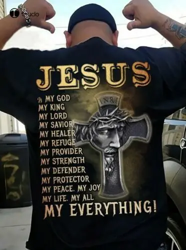 

Jesus Is My Everything My God My King My Lord Christian T Shirt white collar shirt women