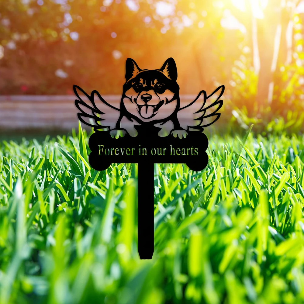 Мемориальный Металлический Кол В Форме Собаки Украшение Для Двора Маркер